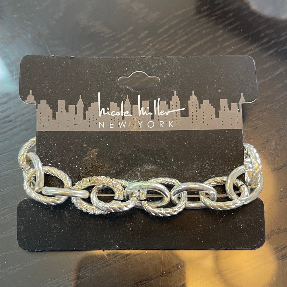 Nicole Miller Silver and stretch Chain Bracelet